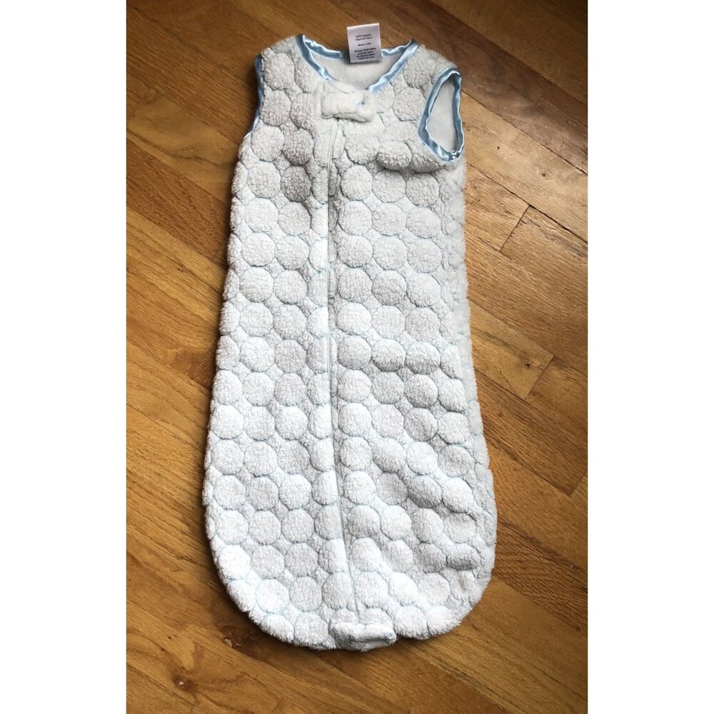 swaddle designs zzZipme Sack Fuzzy Fleece 3-6M Pale Blue